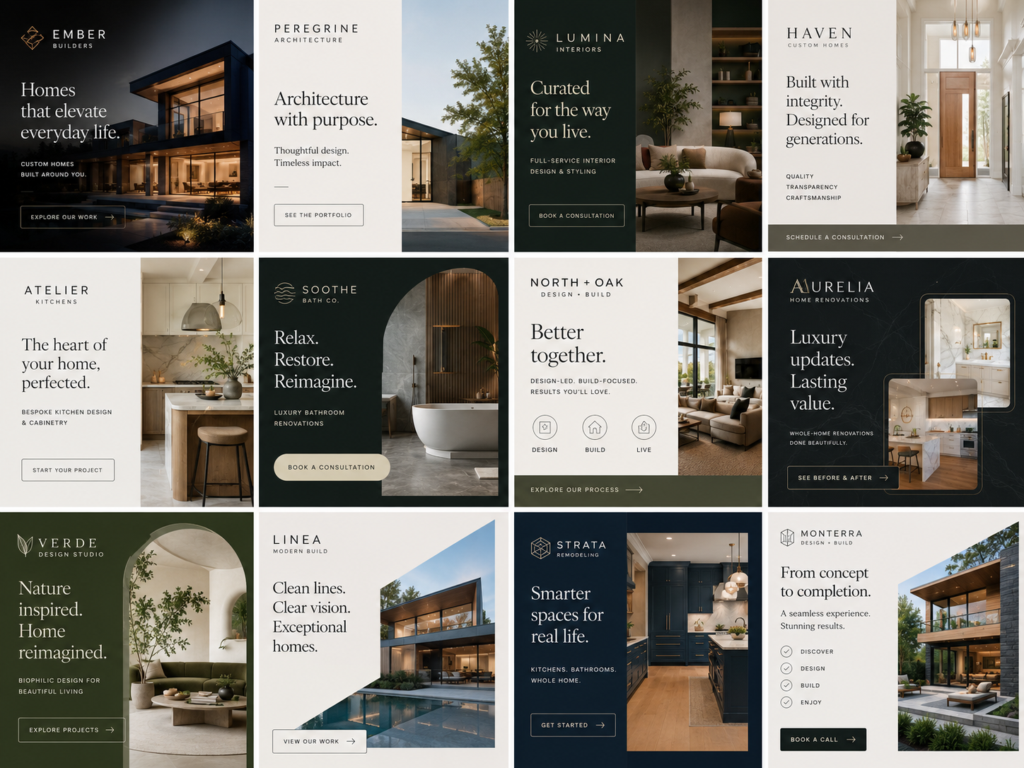 Example of social content repurposing for contractor project stories