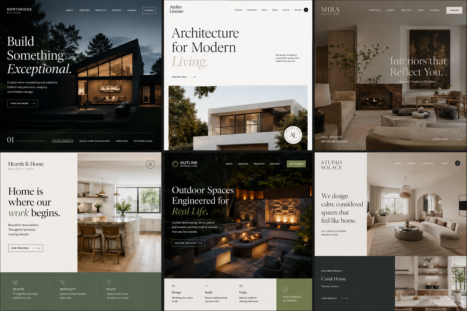 Example of a portfolio and case-study presentation with before-and-after emphasis